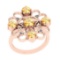 1.55 Ctw VS/SI1 Citrine And Diamond 10K Rose Gold Vintage Ring