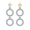 1.04 Ctw VS/SI1 Citrine And Diamond 10K White Gold Dangling Earrings