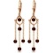 14K Solid Rose Gold Chandelier Earrings with Natural Garnets