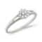 Certified 10K White Gold Diamond Cluster Ring