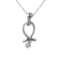 Certified 14K White Gold Dashing Diamonds Pendant