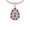 1.15 Ctw VS/SI1 Ruby And Diamond 14K Rose Gold Pendant Necklace