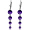 7.8 CTW 14K Solid White Gold Love Survives Amethyst Earrings