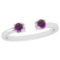 0.50 Ctw Amethyst Style Prong 14K White Gold Entrity Ring