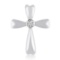 Certified 14K White Gold Diamond Cross Pendant