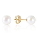 4 CTW 14K Solid Gold Stud Earrings Natural pearl