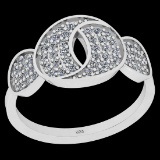 0.43 Ctw I2/I3 Diamond 10K White Gold Entertiy Ring