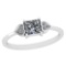 0.54 Ctw SI2/I1 Diamond Platinum Ring