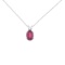 Certified 14k Yellow Gold Oval Ruby Pendant