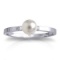 1.02 Carat 14K Solid White Gold Ring Diamond pearl