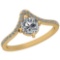 1.25 Ctw Diamond I2/I3 14K Yellow Gold Vintage Style Ring