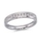Certified 14K White Gold Diamond Diamond Band Ring