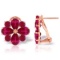 4.85 CTW 14K Solid Rose Gold French Clips Earrings Natural Ruby