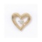 Certified 14K Yellow Gold Diamond Heart Pendant