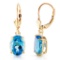 6.25 Carat 14K Solid Gold Encourage Blue Topaz Earrings