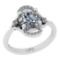 1.94 Ctw I1/I2 Diamond 14K White Gold Engagement Ring