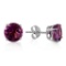 3.1 Carat 14K Solid White Gold Embrace Radiance Amethyst Earrings