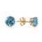 0.95 CTW 14K Solid Gold Honored Guest Blue Topaz Earrings