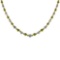 2.35 Ctw I1/I2 Peridot And Diamond 10K Yellow Gold Necklace