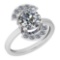1.50 Ctw Diamond I2/I3 14K White Gold Vintage Style Ring
