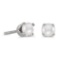Certified 3 mm Petite White Gold Pearl Stud Earrings in 14k White Gold