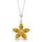 1.4 Carat 14K Solid White Gold Cheer In My Heart Citrine Necklace