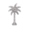 Certified 14K White Gold .50 Ct Diamond Palm Tree Pendant