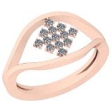 0.18 Ctw VS/SI1 Diamond 14K Rose Gold Ring