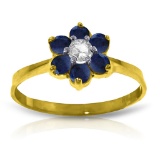 0.5 CTW 14K Solid Gold Can't Dictate Love Sapphire Diamond Ring
