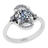 1.94 Ctw I1/I2 Diamond 14K White Gold Engagement Ring