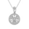 Certified 14K White Gold Round Antique Diamond Pendant