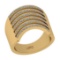 0.62 Ctw I1/I2 Diamond 14K Yellow Gold Cluster Men's Wedding Ring