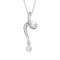 Certified 14K White Gold Dashing Diamonds Pendant