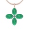10.29 Ctw Emerald And Diamond I2/I3 14K Rose Gold Victorian Pendant