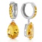 13.2 Carat 14K Solid White Gold Loving Touch Citrine Earrings