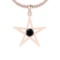 0.50 Ctw Treated Fancy Black Diamond I2/I3 14K Rose Gold Pendant