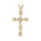 Certified 14K Yellow Gold Diamond Cross Pendant