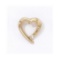 Certified 14K Yellow Gold Diamond Heart Pendant