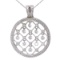 Certified 14K White Gold Dashing Diamonds Pendant