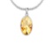 Certified 7.78 Ctw Citrine 14K White Gold Pendant