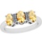 1.19 Ctw Citrine And Diamond I2/I3 14K White Gold three Stone Ring