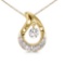 Certified 14K Yellow Gold Dashing Diamonds Pendant