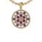 1.75 Ctw I1/I2Amethyst And Diamond 10K Yellow Gold Pendant