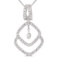 Certified 14K White Gold Dashing Diamonds Pendant