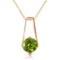 1.45 Carat 14K Solid Rose Gold Lullaby Peridot Necklace