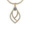 0.78 Ctw SI2/I1 Diamond Platinum 14K Yellow Gold Plated Pendant