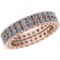 3.44 Ctw VS/SI1 Diamond 14K Rose Gold Band Ring