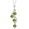 2.25 Carat 14K Solid White Gold Thousand Voices Peridot Necklace