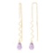 4.5 Carat 14K Solid Gold Amethystbiguous Amethyst Earrings