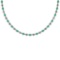 3.48 Ctw SI2/I1 Emerald And Diamond 14K White Gold Necklace